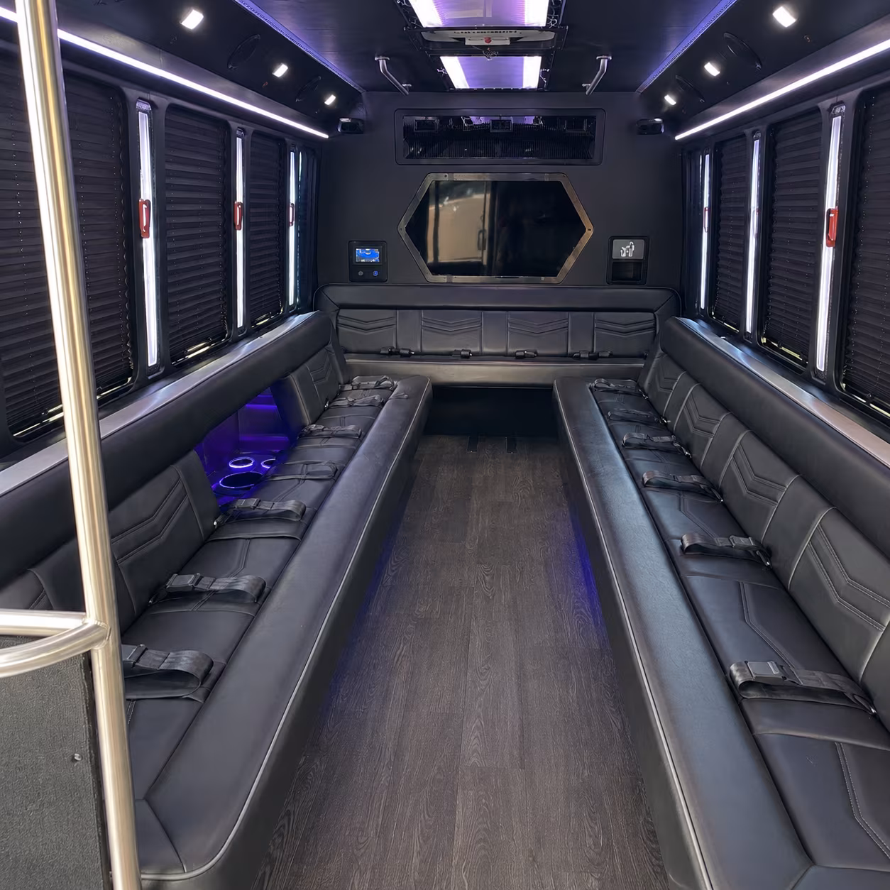 lompoc 18 passenger party bus interior