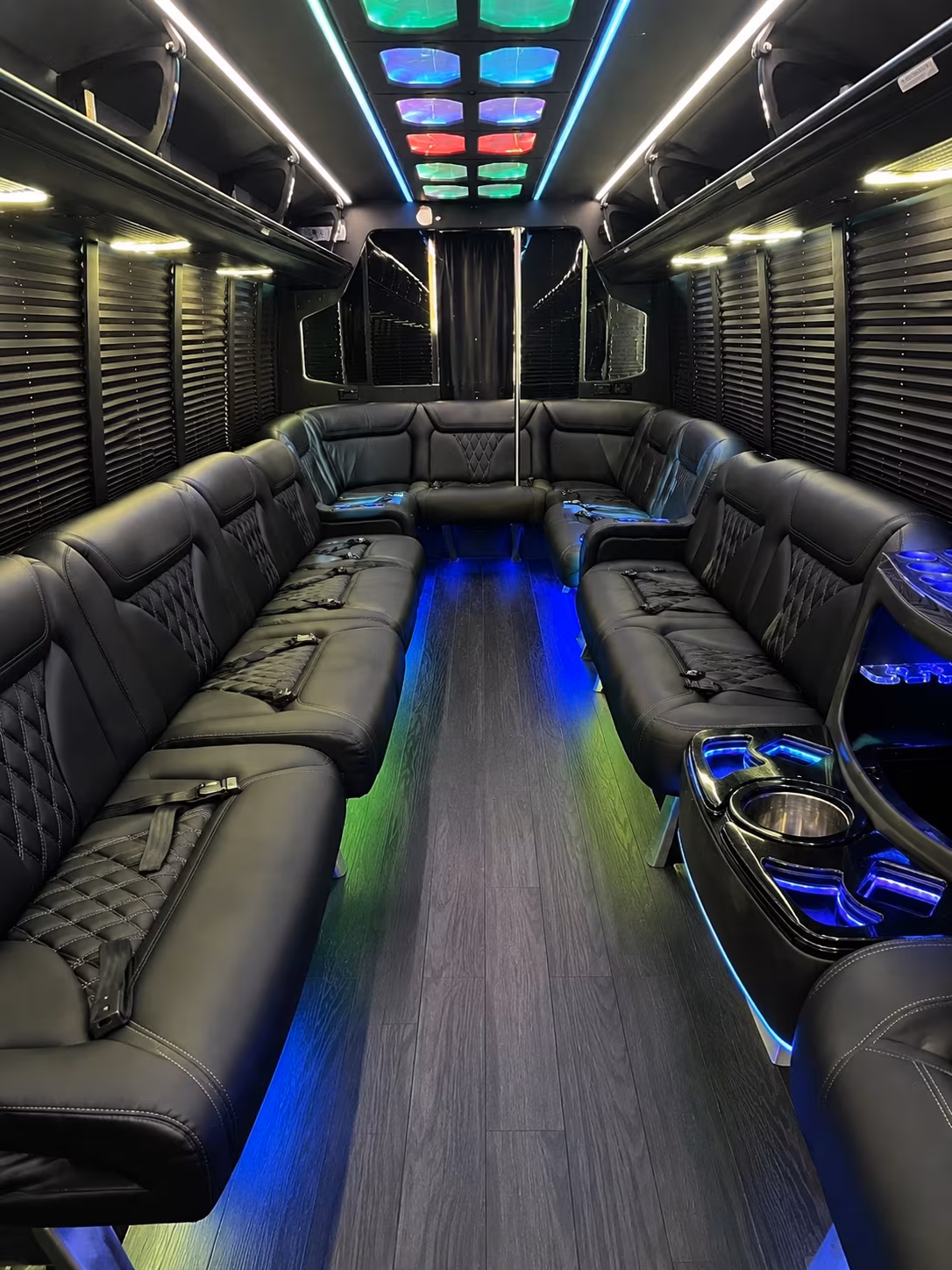 lompoc 20 passenger party bus interior