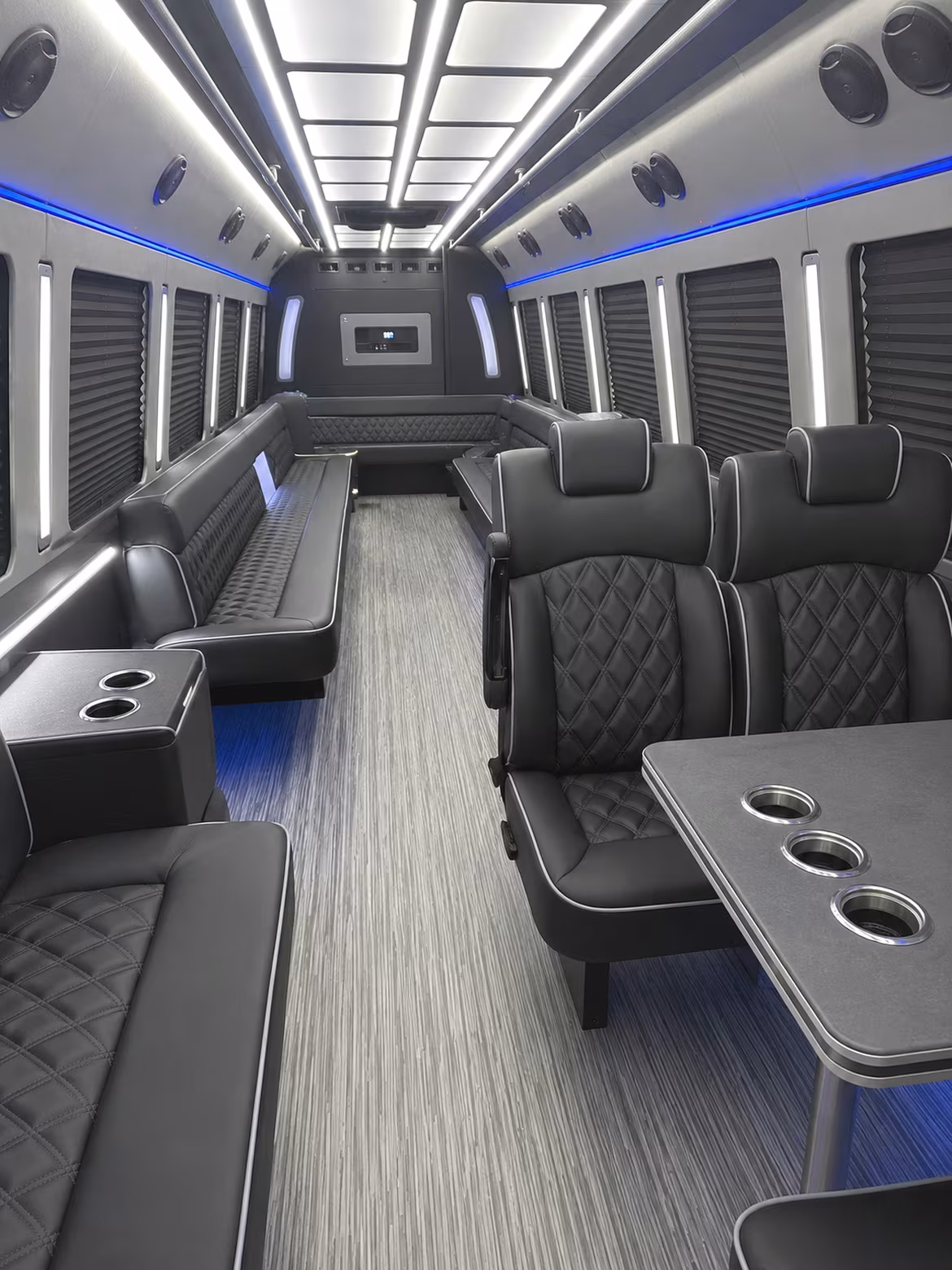lompoc 25 passenger party bus inside