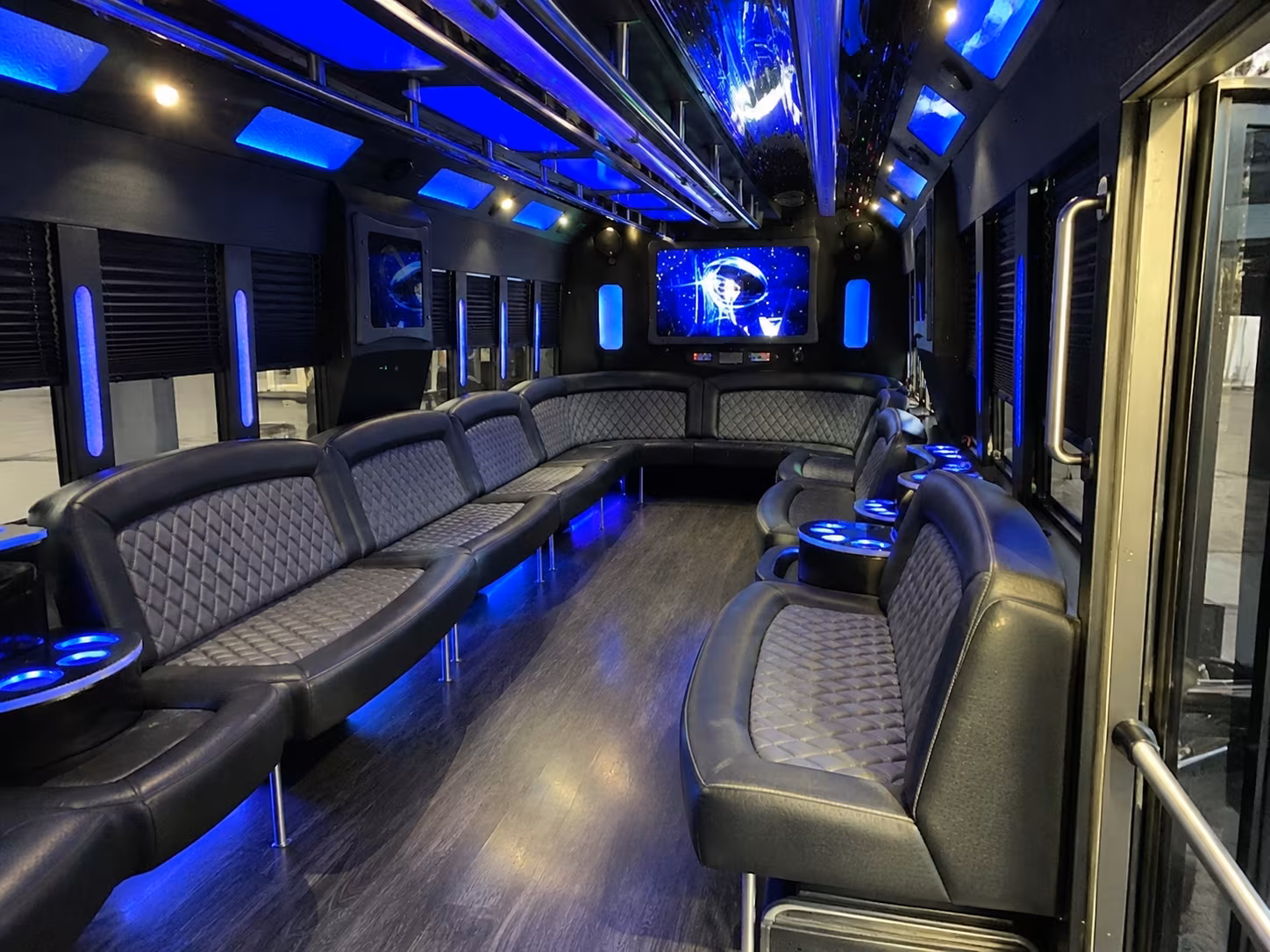 lompoc 28 passenger party bus interior