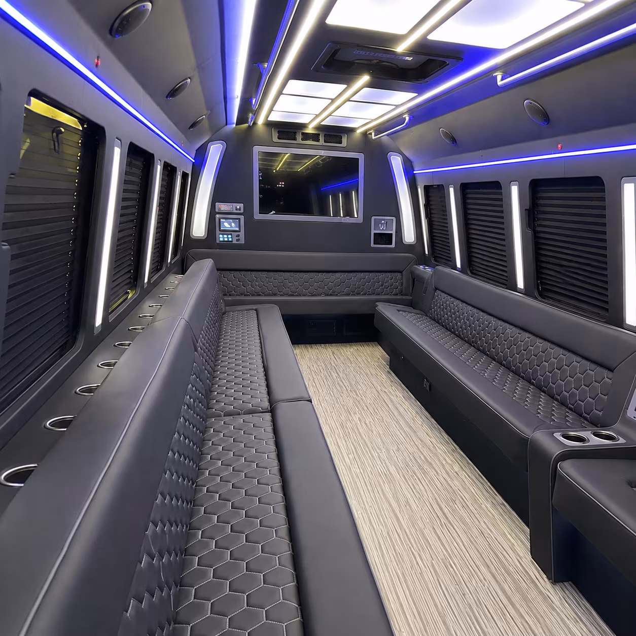 lompoc 40 passenger party bus inside
