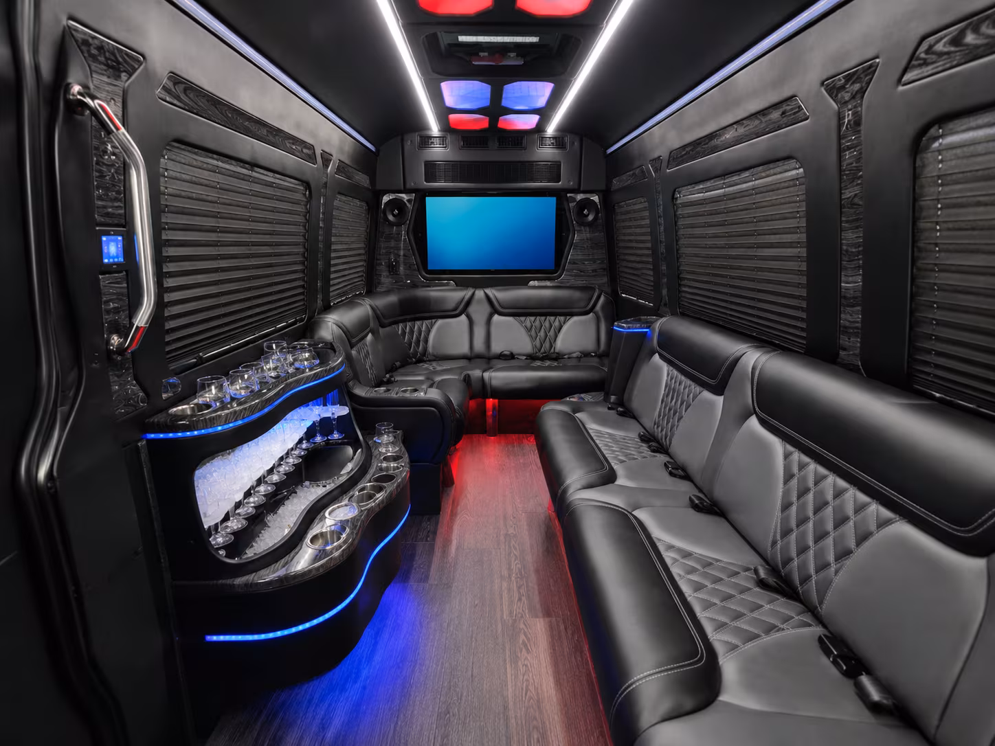 lompoc 40 passenger party bus interior