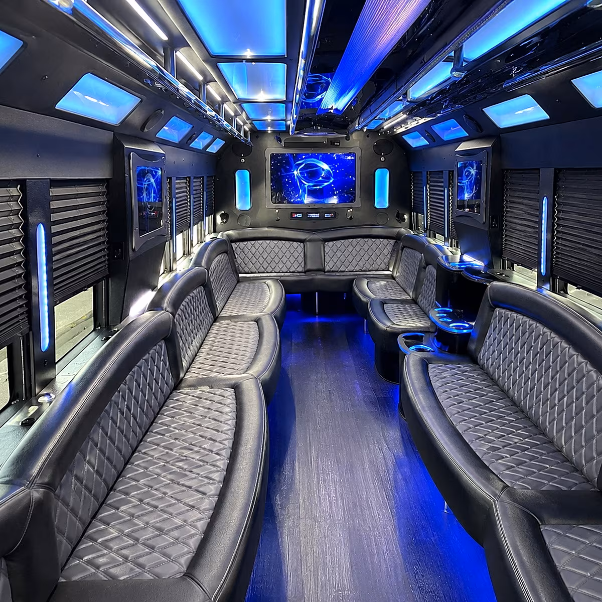 lompoc 50 passenger party bus interior