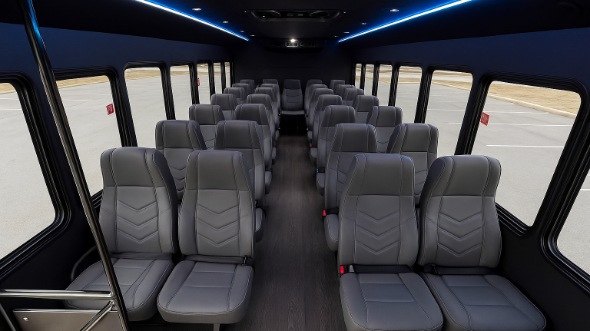 Interior of Charter Bus Company Thousand Oaks's 15 Passenger Minibus in Thousand Oaks
