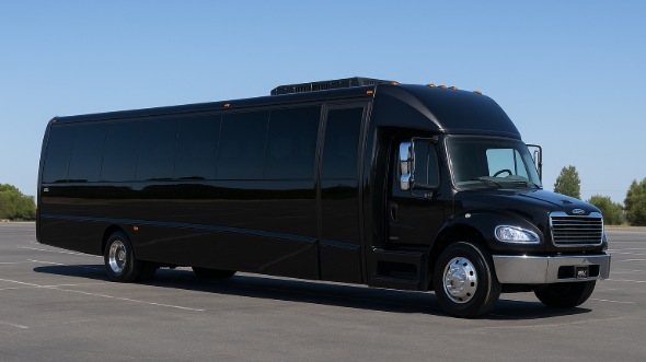 Exterior of Charter Bus Company Thousand Oaks's 28 Passenger Mini bus in Thousand Oaks