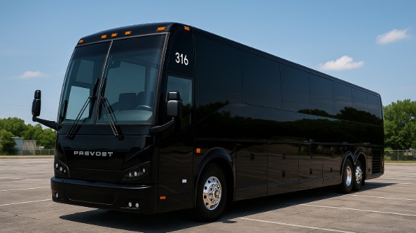 Exterior of Charter Bus Company Ventura's 54 Passenger Charter Bus in Ventura