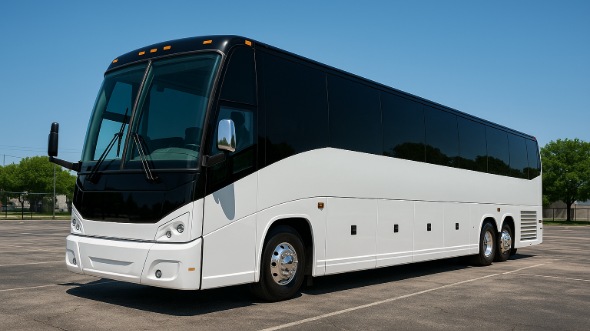 Exterior of Charter Bus Company Ventura's 55 Passenger Charter Bus in Ventura