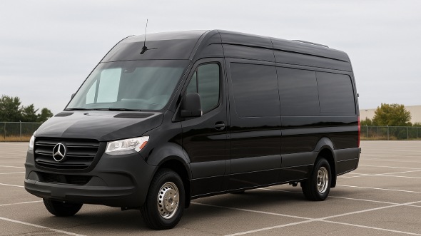 Exterior of Charter Bus Company Ventura's Sprinter Van Rental With Driver in Ventura